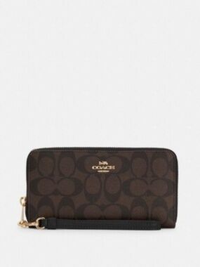 Long Zip Around Wallet In Signature Canvas